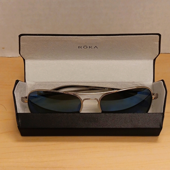 ROKA Rio Ultra Lightweight Titanium Aviator Shape Sunglasses. - Picture 3 of 7